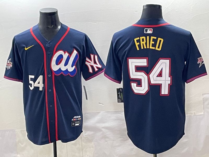 Men 2025 New York Yankees #54 Fried Drak Blue All star Nike MLB Jersey style 09